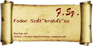 Fodor Szókratész névjegykártya